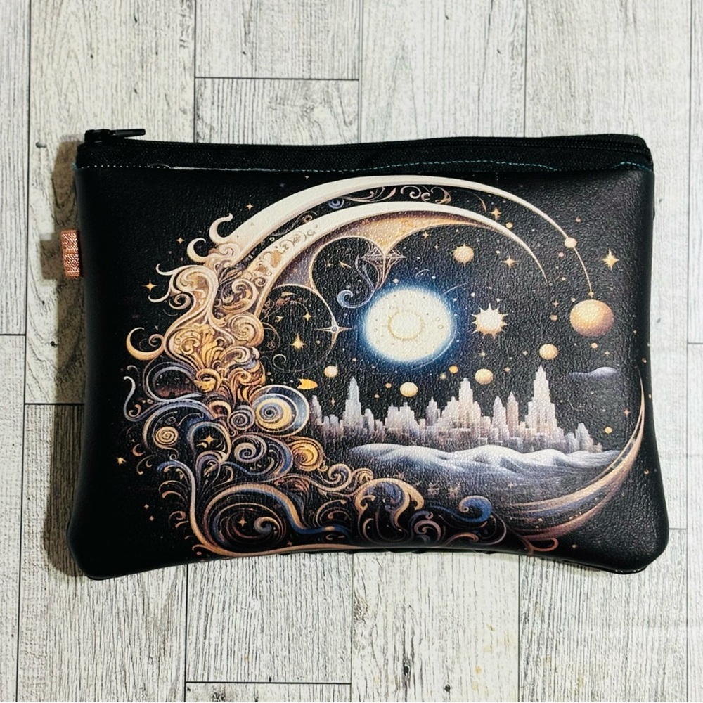 Celestial Quarter Moon Wristlet